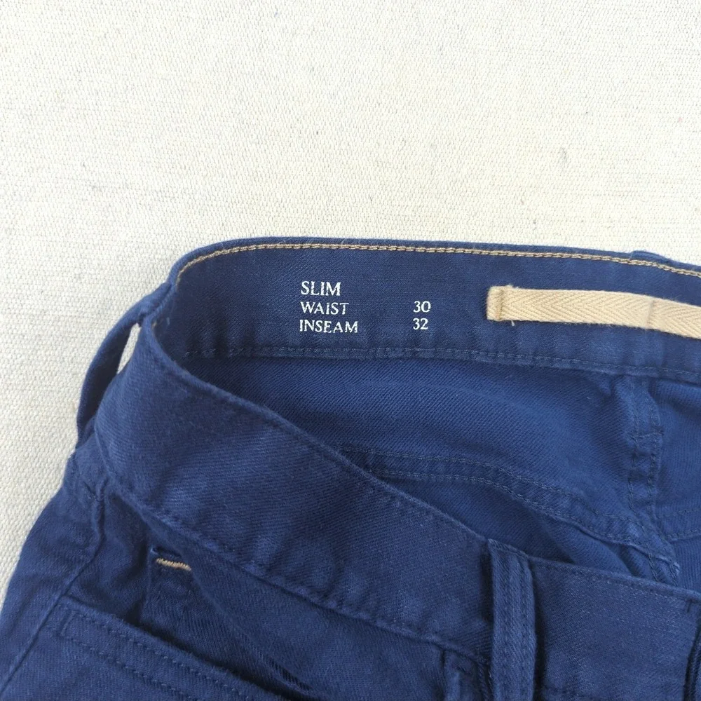Banana‎ Republic Mens 30x32 Blue Pants Traveler Athletic Slim Fit Golf Stretch